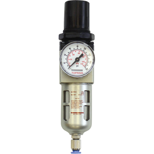 Modular Filter/Regulator, 1/4" NPT, 150 PSI, 0.7 fl.oz. Capacity Kelford