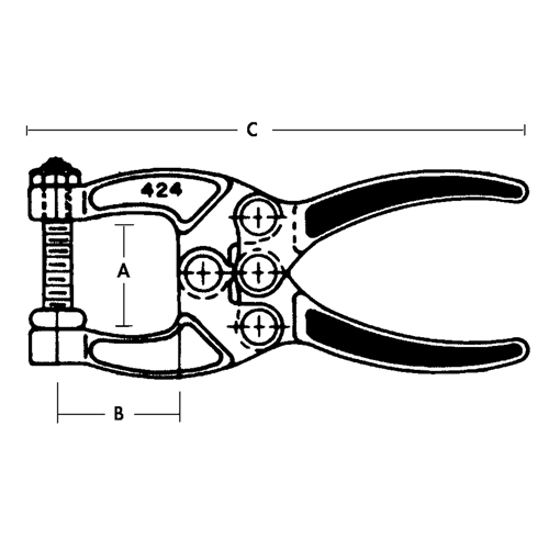 Plier Hold-Down Clamps - 424 Series Kelford