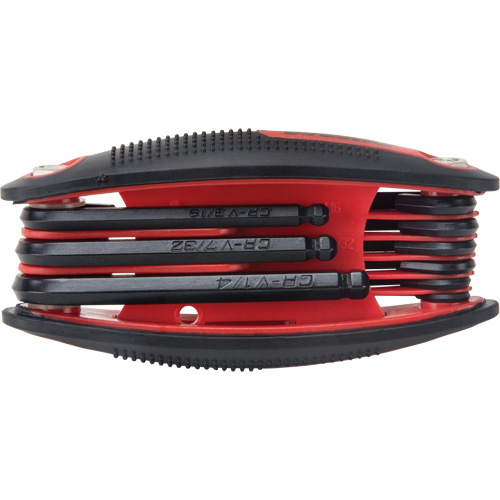 Ball End Fold-Up Hex Key Set, 9 Pcs., Imperial Kelford