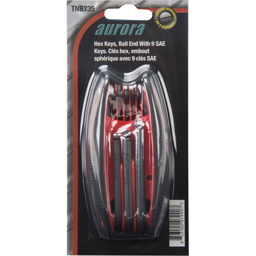 Ball End Fold-Up Hex Key Set, 9 Pcs., Imperial Kelford