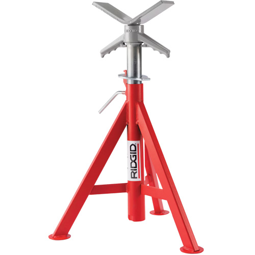 V Head Low Pipe Stand # VJ-98, 51-96 cm Height Adjustment, 12" Max. Pipe Capacity, 2500 lbs. Max. Weight Capacity Kelford