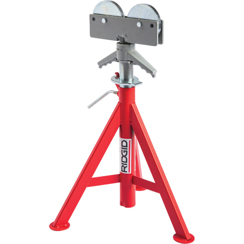 Roller Head Low Pipe Stand #RJ-98, 59-104 cm Height Adjustment, 12" Max. Pipe Capacity, 1000 lbs. Max. Weight Capacity Kelford