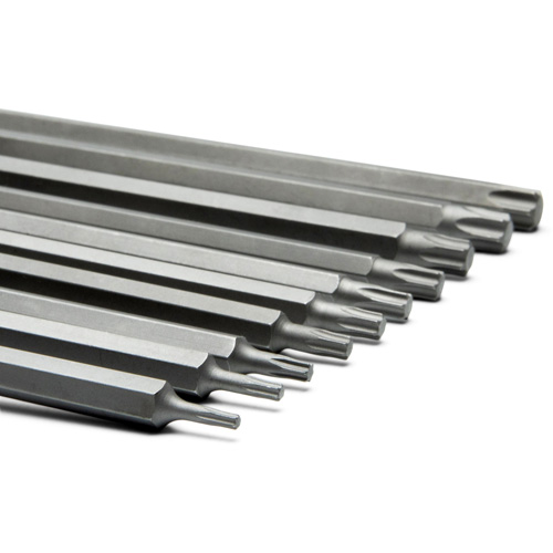 Jeu de douilles longues, Torx, Prise 1/4"/3/8", 10 mrcx Kelford
