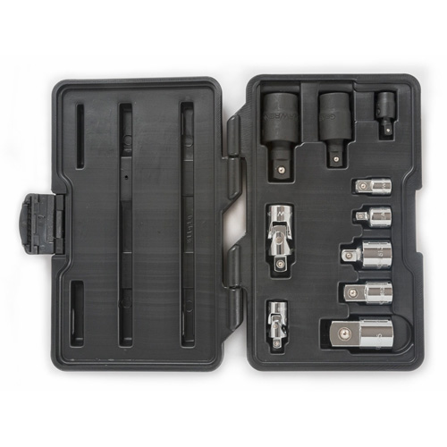 Jeu de douilles &agrave; joints et d'adaptateurs de douilles universelles 1/4", 3/8" et 1/2" &agrave; 10 pi&egrave;ces Kelford