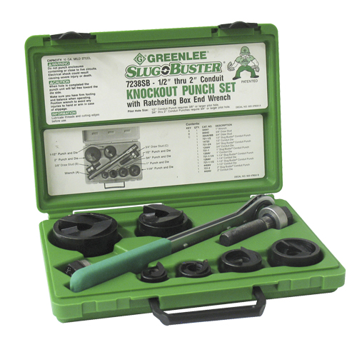 Knockout Kit with Ratchet and SlugBuster&reg; Punches Kelford