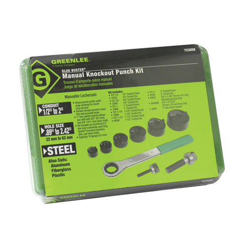 Knockout Kit with Ratchet and SlugBuster&reg; Punches Kelford