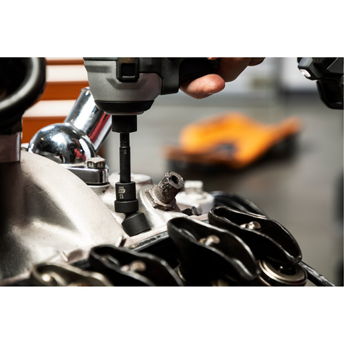 Jeu de 12 douilles m&eacute;triques flexibles universelles &agrave; chocs 1/4" &agrave; 6 pans Kelford