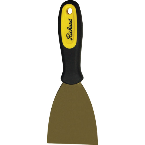 Stiff Wall Scrapers, Brass Blade, 3" Wide, Plastic Handle Kelford