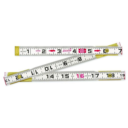 Red End&reg; Rule, 2 m L, Wood, 1 mm Graduations Kelford