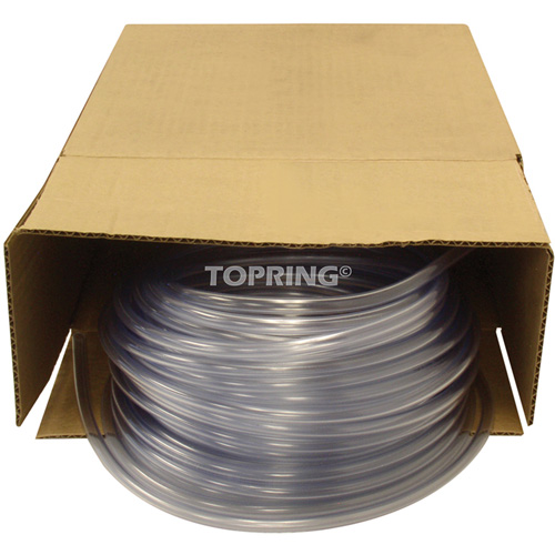 Tube, Air/Eau, 0,625" DE x 100' lo, PVC, Transparent, 30 psi @ 20°C Kelford
