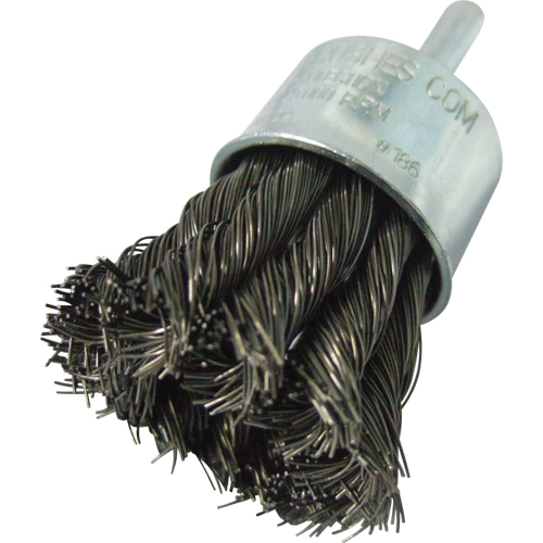 Knotted Wire End Brushes, 1" Dia., 0.014" Wire Dia., 1/4" Shank Kelford