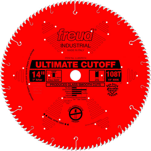 TCS Industrial Saw Blade - Crosscut & Finishing, 14", 108 Teeth, Wood Use Kelford