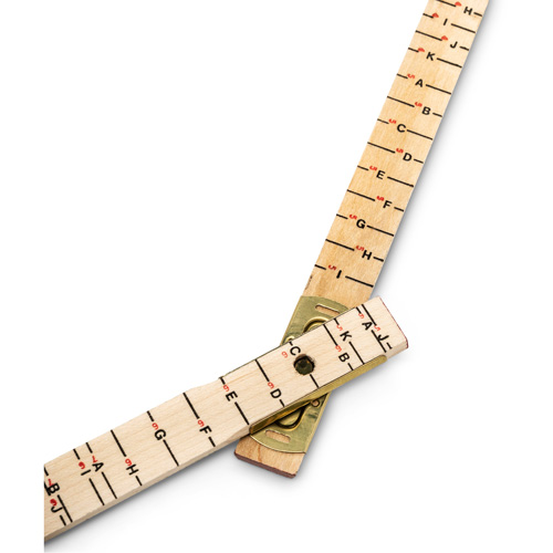 Red End&reg; Oversized Brick Mason Rule, 6' L, Wood, 1/16" Graduations Kelford