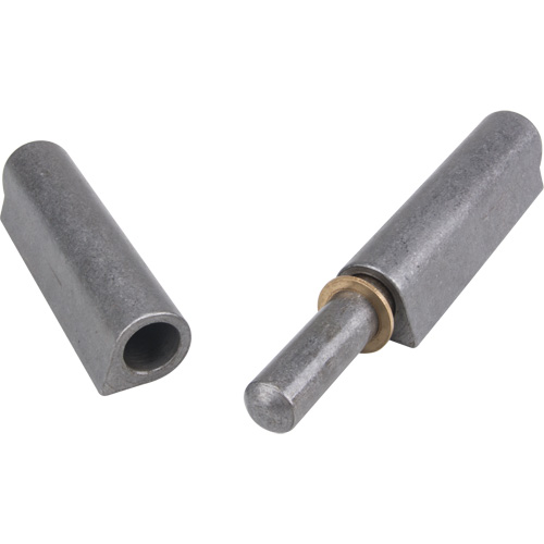 Weld-On Hinge, 1.102" Dia. x 10.236" L, Mild Steel w/Fixed Steel Pin Kelford