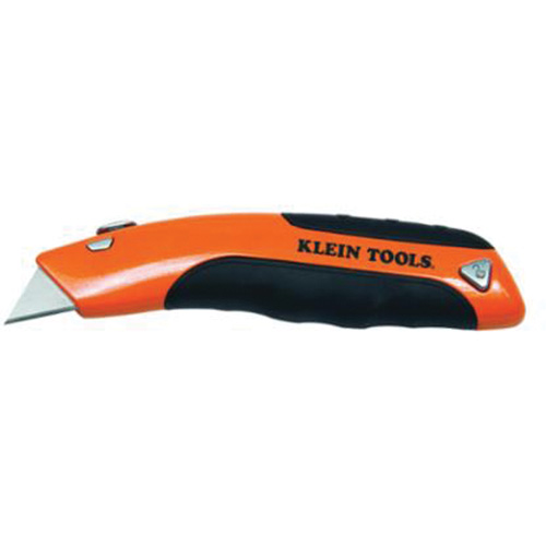 Couteau utilitaire r&eacute;tractable Klein-Kurve, Acier inoxydable, Robuste, Prise en Caoutchouc Kelford