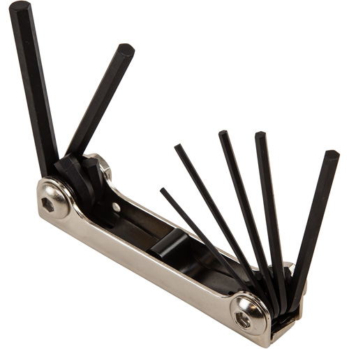 Folding Hex Key Set, 7 Pcs., Metric Kelford