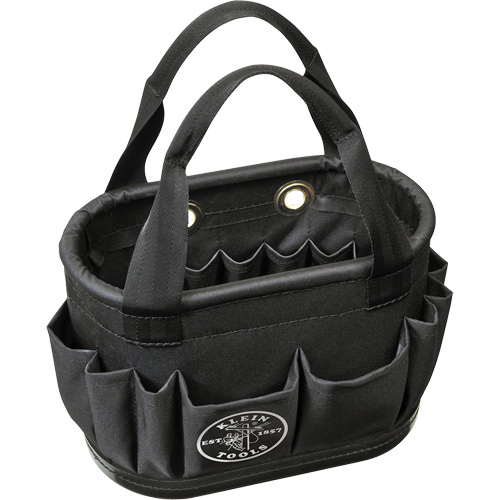 29-Pocket Hard-Body Aerial Bucket, 14" L x 10" H, Polyester, Black Kelford