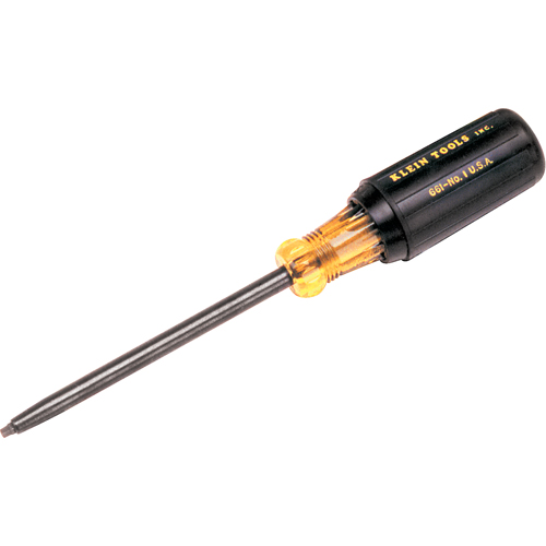 Square Recess Screwdriver, #1 Tip, Round, 11-3/4" L, Cushion Grip Handle Kelford