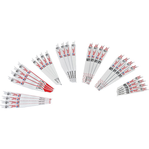 Jeu de lames de d&eacute;molition et &agrave; trait de scie &eacute;troit Sawzall Kelford