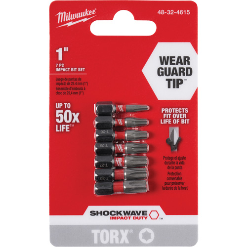 Shockwave 1" Impact Duty Torx&reg; Bit Set Kelford