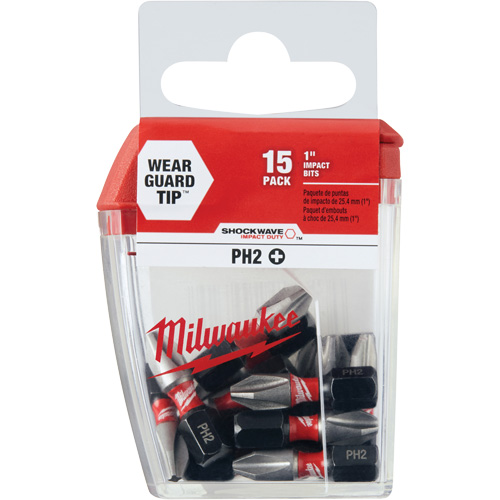 Shockwave Impact Insert Bits, Phillips, #2, 1/4" Drive Kelford