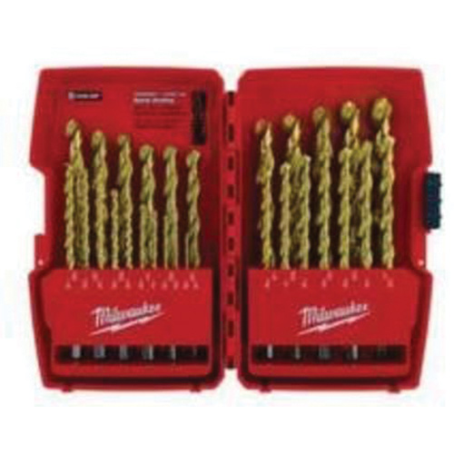 Jeu de forets &eacute;tag&eacute;s Thunderbolt, 29 morceaux, Acier rapide Kelford