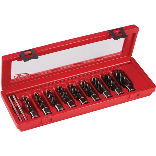 Annular Cutter Drill Bit Set, 9 Pieces, High Speed Steel Kelford