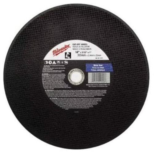 High Speed Cut-Off Wheel, 12" x 1/8", 1" Arbor, Type 1, Aluminum Oxide, 4365 RPM Kelford