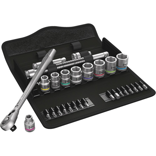 Zyklop Metric Metal Ratchet with Switch Lever Set, 29 Pcs, 3/8" Drive Size Kelford
