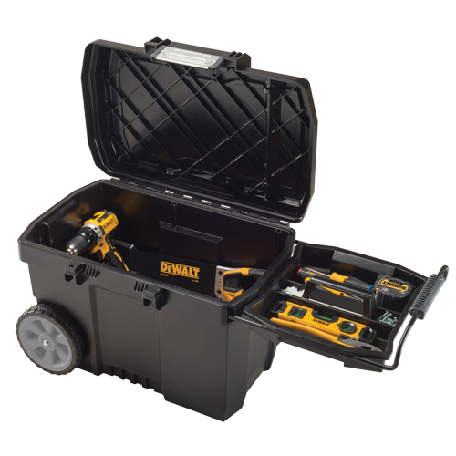 Coffre &agrave; outils pour entrepreneur, 15-19/32" la x 24-13/16" p x 16-1/2" h, Noir Kelford