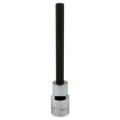 Socket, Hex, 5/16" x 5" L, 1/2" Square Drive Drive Kelford