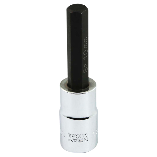 Bit Socket, Hex, 10 mm x 81 mm L, 1/2" Square Drive Drive Kelford