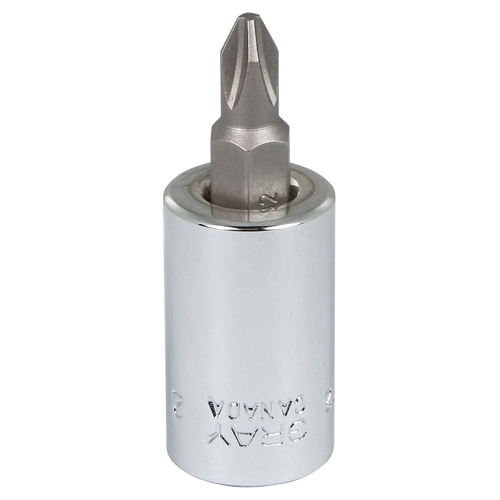 Head Socket, Phillips, #2 x 1.93" L, 3/8" Square Drive Drive Kelford
