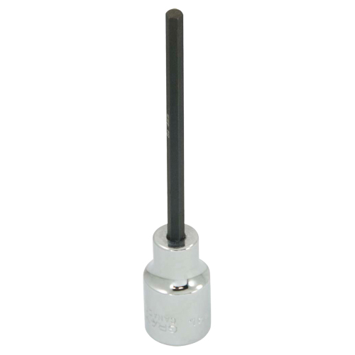 Extra Long Bit Socket, 4 mm x 4" L, 3/8" Drive Kelford