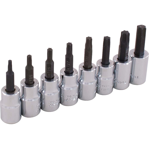 Socket Set, Torx&reg;, 3/8" Drive, 8 Pcs Kelford