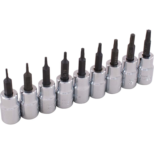 Socket Set, Torx&reg;, 3/8" Drive, 9 Pcs Kelford