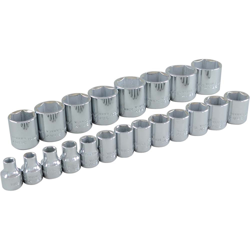Jeu de douilles, 21 Mcx, Prise de 3/8" Kelford