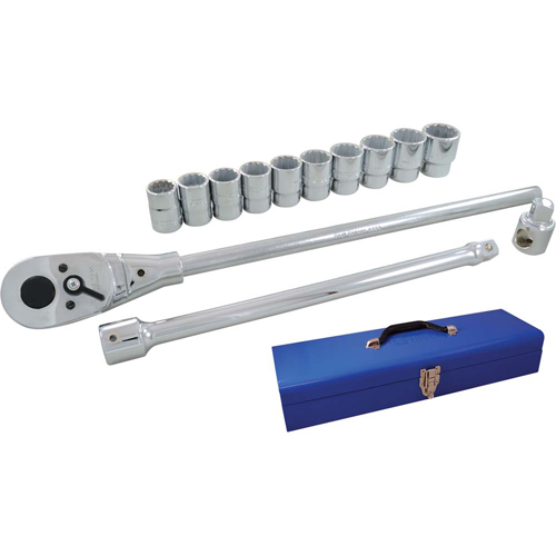 Socket & Attachment Set, 15 Pcs, 3/4" Drive Size Kelford
