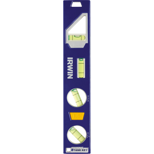 250 Series Heavy-Duty Torpedo Level, 9" L, Aluminum, 4 Vials, Magnetic Kelford
