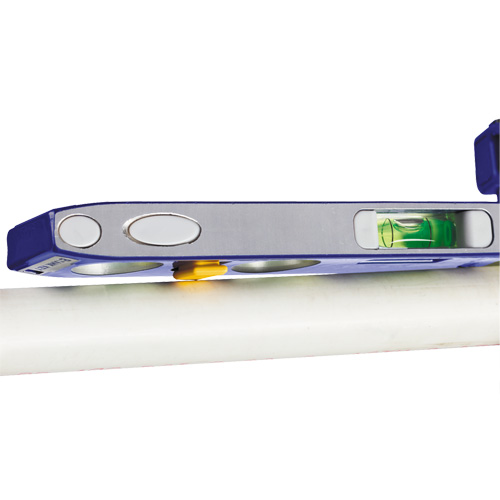250 Series Heavy-Duty Torpedo Level, 9" L, Aluminum, 4 Vials, Magnetic Kelford