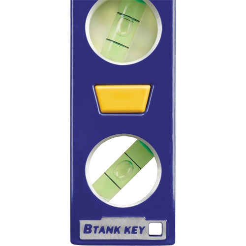 250 Series Heavy-Duty Torpedo Level, 9" L, Aluminum, 4 Vials, Magnetic Kelford