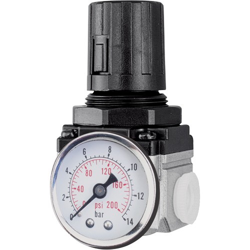 R&eacute;gulateur de d&eacute;bit d'air (manom&egrave;tre compris), 1/4" NPT, PSI max. de 220 PSI, Modulaire Kelford