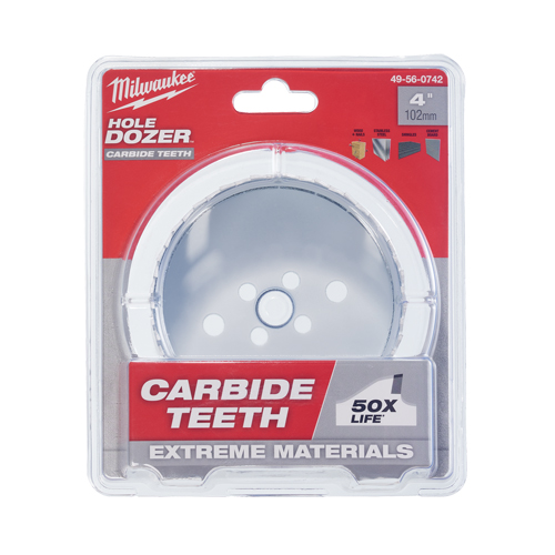 Scie &agrave; bouteur au carbure, 4", Profondeur de la coupe 1-31/50", Carbure Kelford