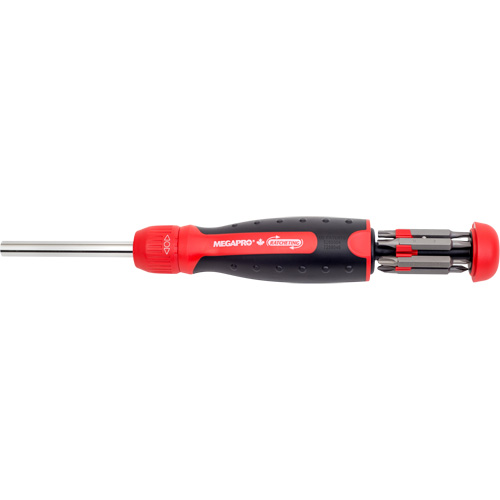 Ratcheting Tamperproof Screwdriver, 8-1/2" L, Cushion Grip Handle Kelford