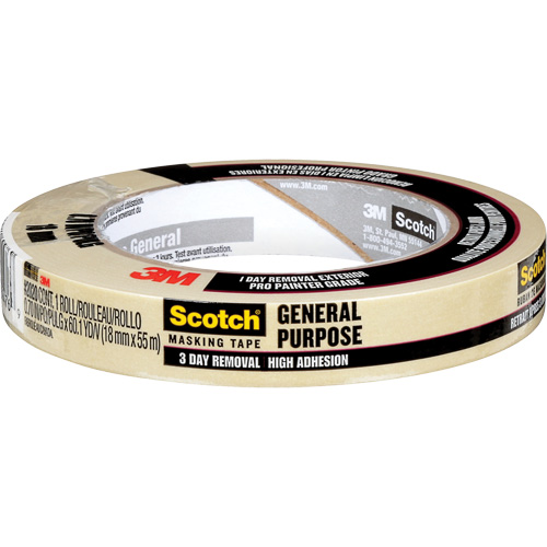 Ruban-cache Scotch pour entrepreneurs 2020, 18 mm (3/4") x 55 m (180'), Beige Kelford