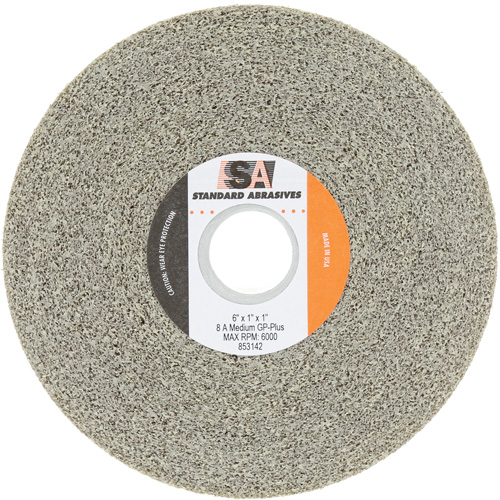 Standard Abrasives General Purpose Plus Wheel, 6" Dia., Medium Grit, Aluminum Oxide Kelford