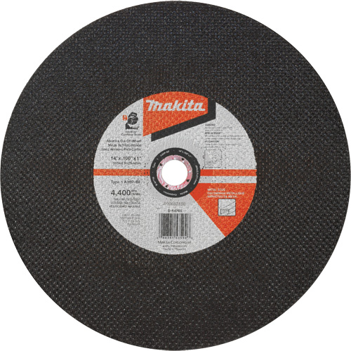 Abrasive Cut-Off Wheel, 14" x 3/32", 1" Arbor, Type 1, Aluminum Oxide, 4400 RPM Kelford