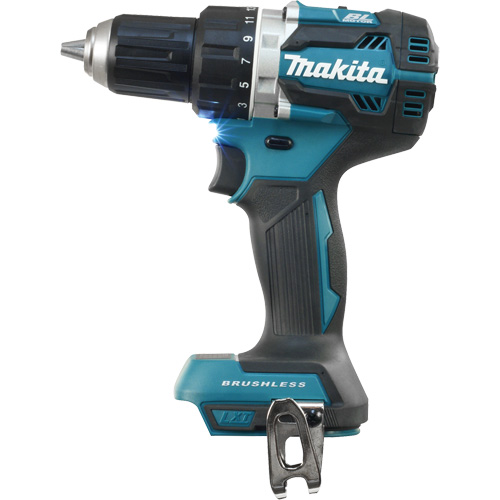 Drill Driver with Brushless Motor (Tool Only), Lithium-Ion, 18 V, 1/2" Chuck, 530 in-lbs Torque Kelford
