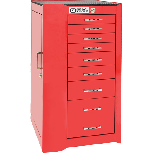 Pro+ Left Side Rider Tool Cabinet, 8 Drawers, 19" W x 19" D x 36-1/2" H, Red Kelford
