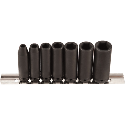 Socket Set, 7 Pcs, Impact, 1/4" Drive Size, Deep Kelford